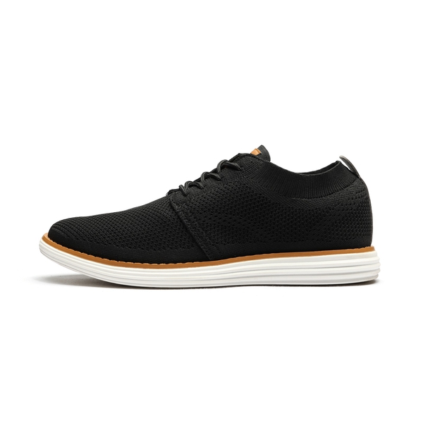 [KnitFlex Breeze] Men's Breathable Mesh Oxford Sneakers - BLACK - 2